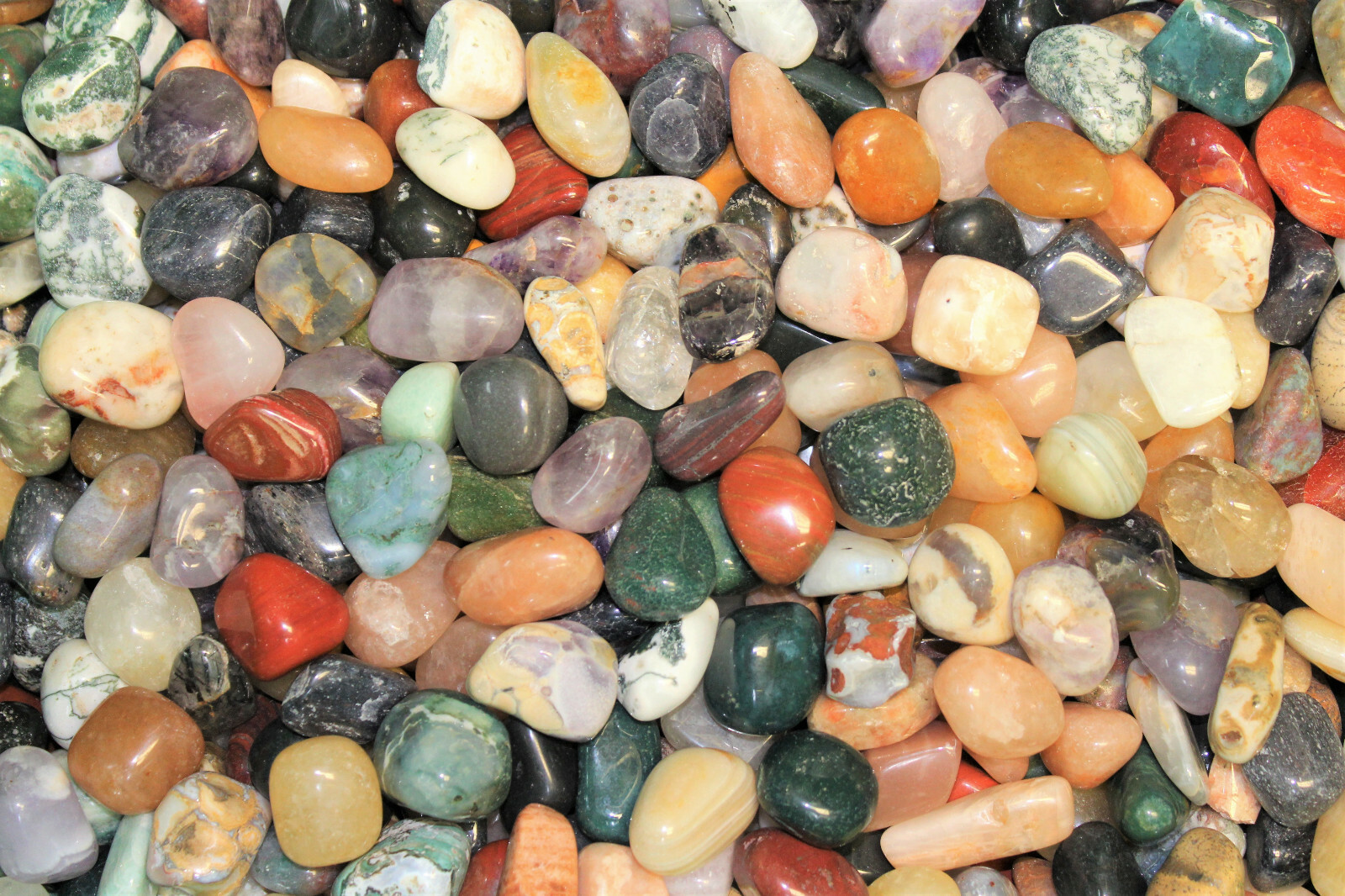 Assorted Mixed Tumbled Stones 2 lb Wholesale Bulk Lot LARGE Chakra Reiki Mix