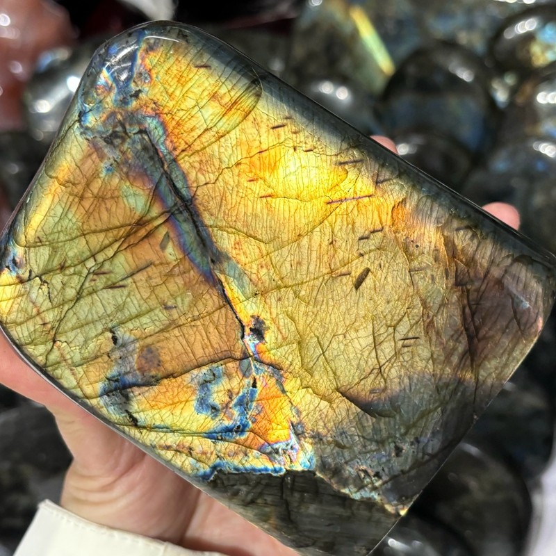 22LB Natural Labradorite Free shape Quartz Crystal Mineral Specimen Wholesale