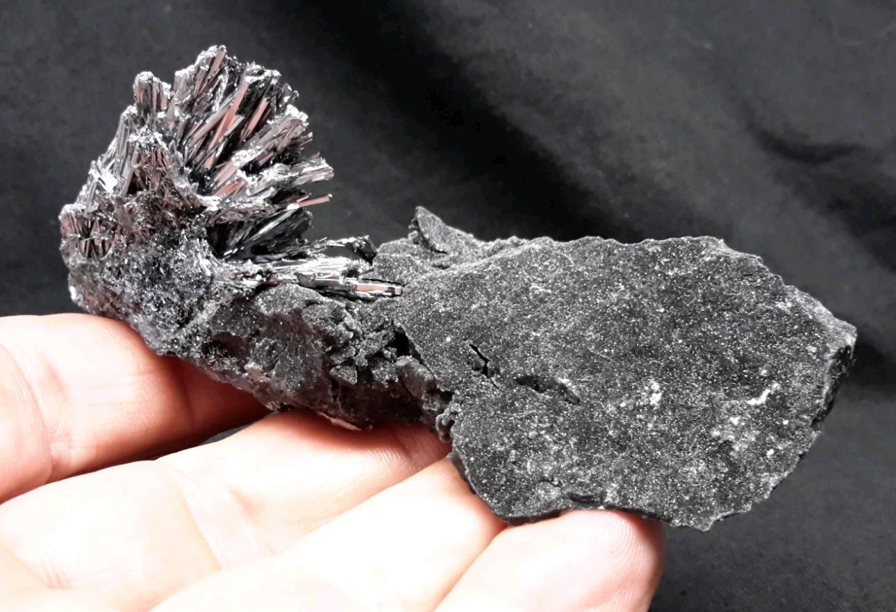 3.5″ Shiny STIBNITE Cluster from Lengshuijiang City, Hunan Province, China