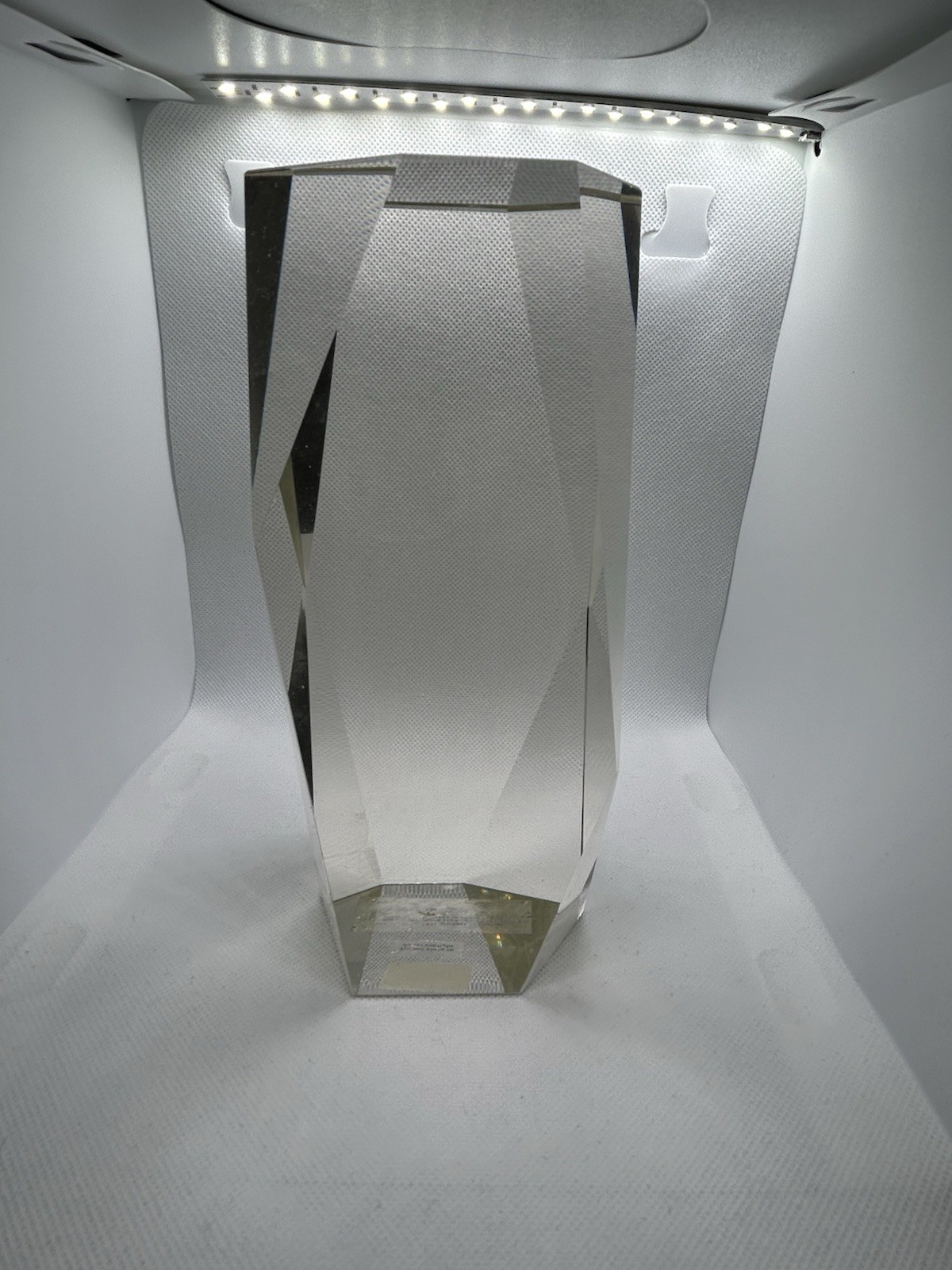 Rare CB2 Crystal Guardian Lead Crystal 8×3 Inch