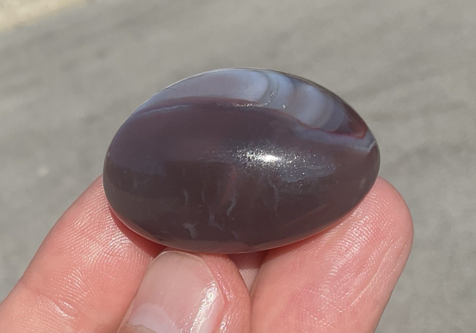 36g Polished Mozambique Agate Palmstone Worry Stone Exceptional! A++