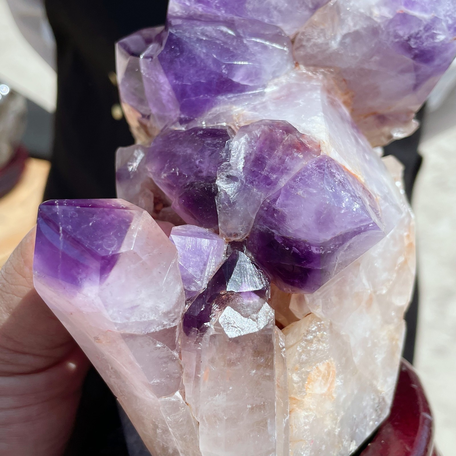 All 4LB Natural Amethyst Quartz Cluster Crystal Skeleton Mineral Point C2809