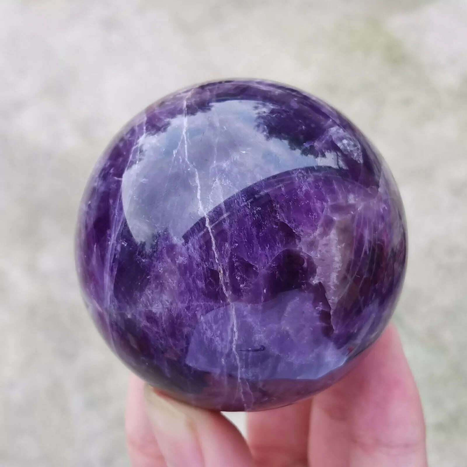 NATURAL Guardian RAINBOW AMETHYST QUARTZ CRYSTAL SPHERE BALL 40/50/60/70MM+STAND