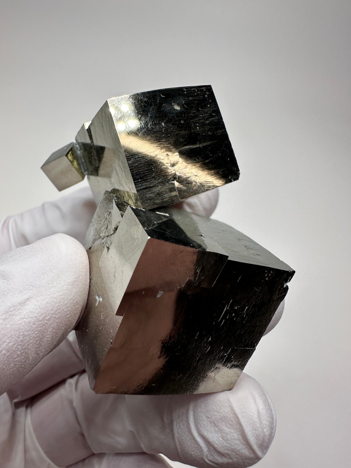 LARGE Rare Lusterous Entwined Interlocking Pyrite Cube Cluster_Spain