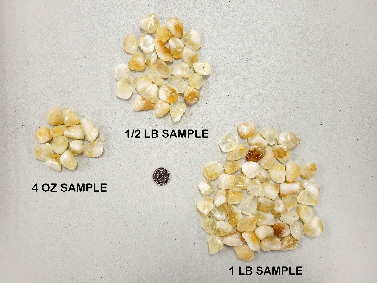 Tumbled Citrine Crystals – 1/2 inch to 1 inch – Bulk Polished Crystal Stones