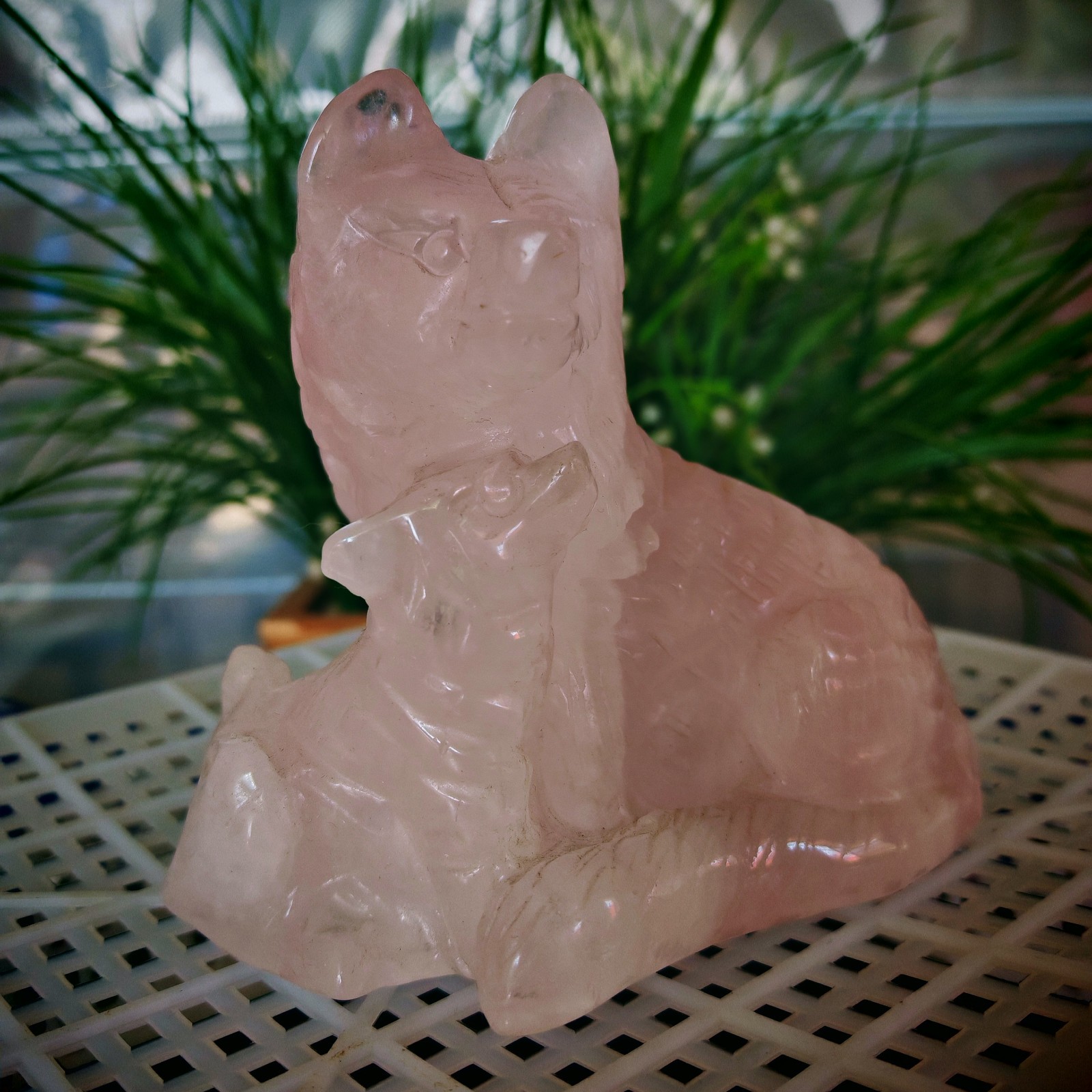 2.86LBTop natural crystal hand carved therapeutic artwork1.30kg