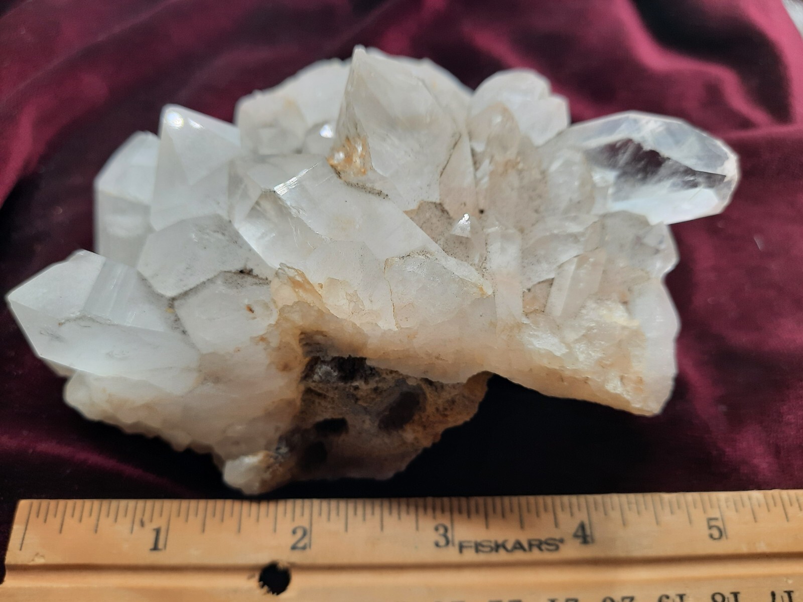 Quartz Crystals Cluster Arkansas rocks minerals decorative 5 x 4 x 2 3/4 inches