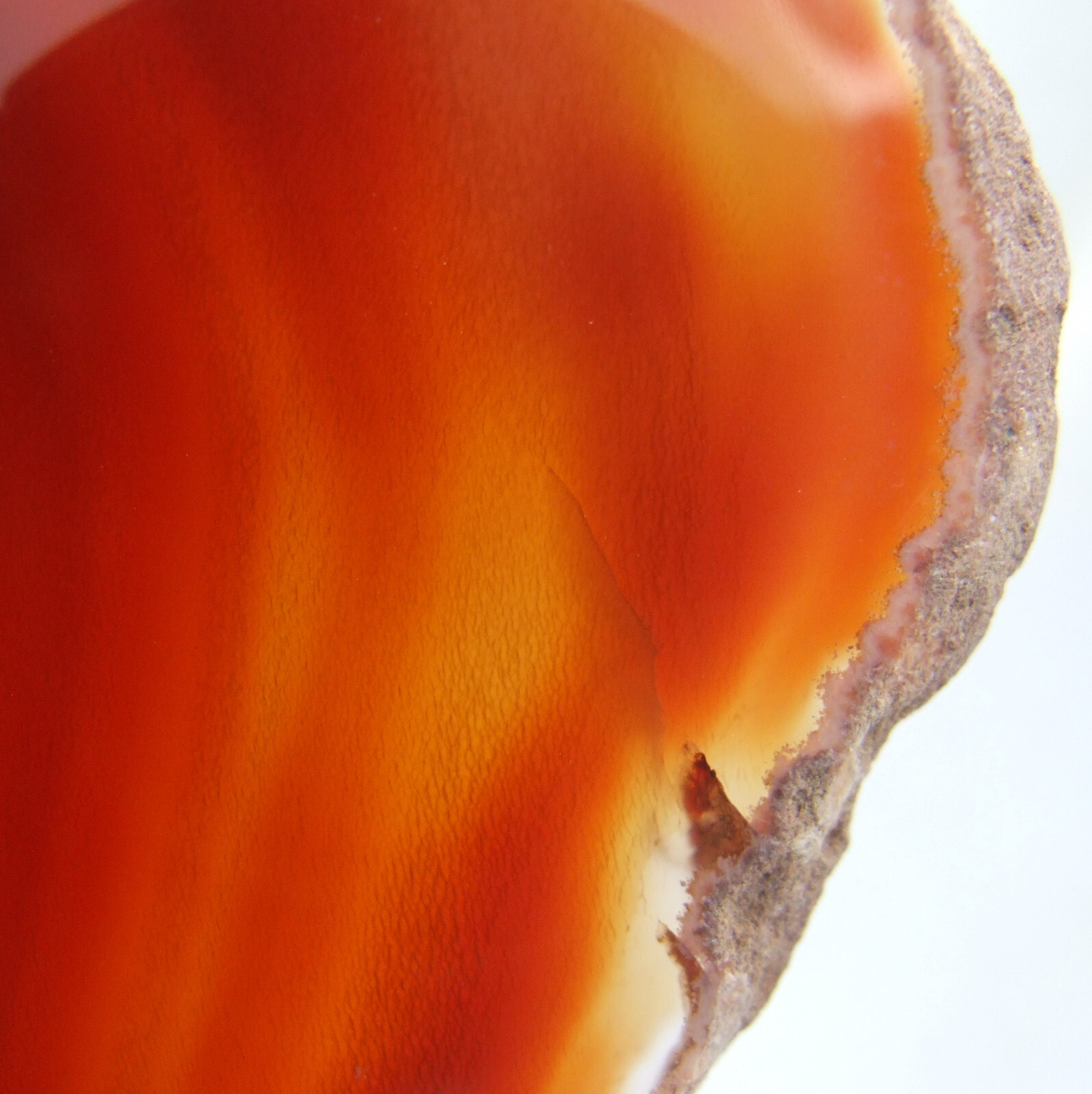 Orange Agate Slice with Quartz Crystal Extra Large Banded Geode Slice 13cm