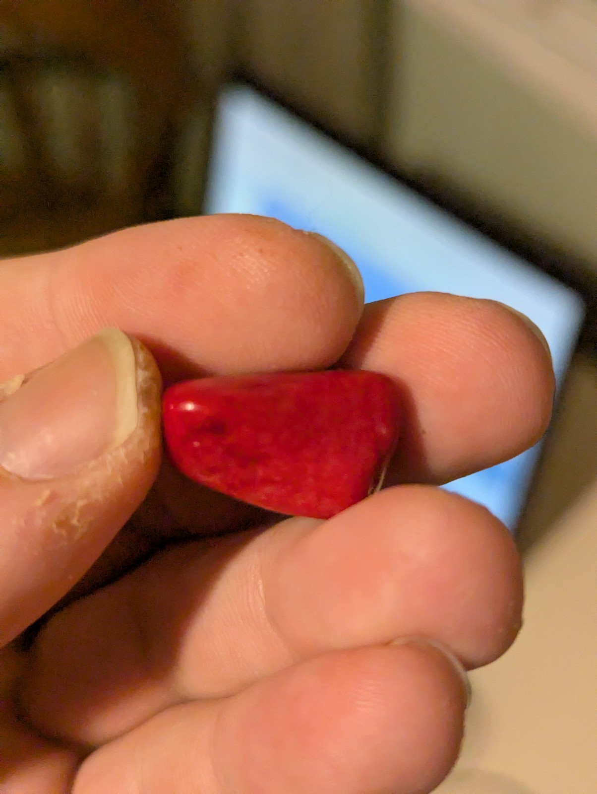 Small Beautiful Irregular Shaped Magenta Red Stone