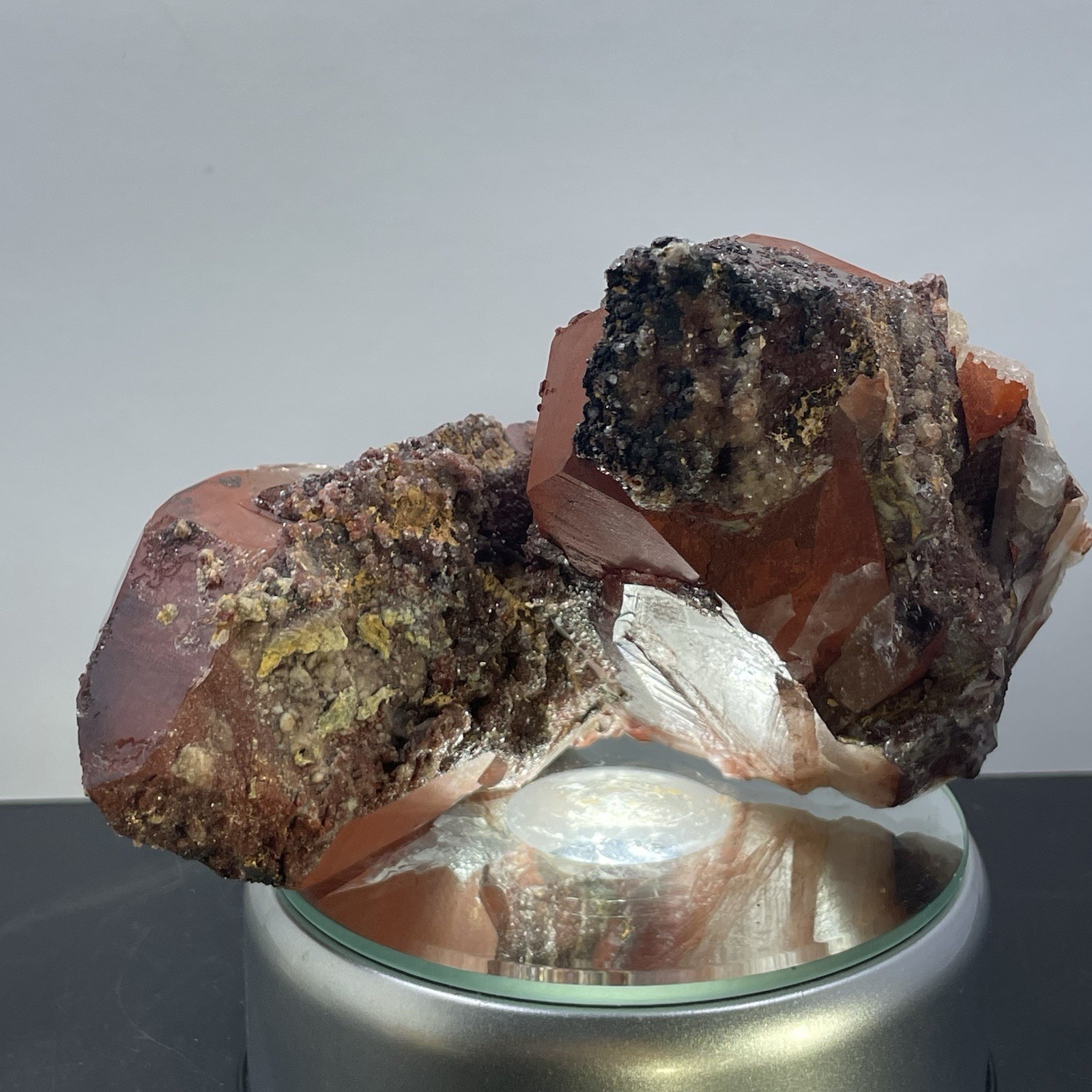 Crystal Red Hematite on Quartz Morocco 644g
