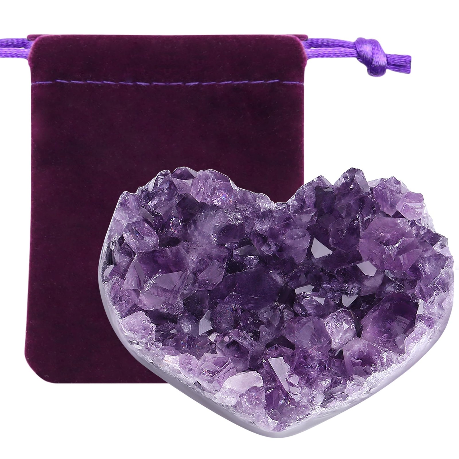 ZHIYUXI Amethyst Crystals and Healing Stones Gems Rocks Purple Room Decor Gemsto