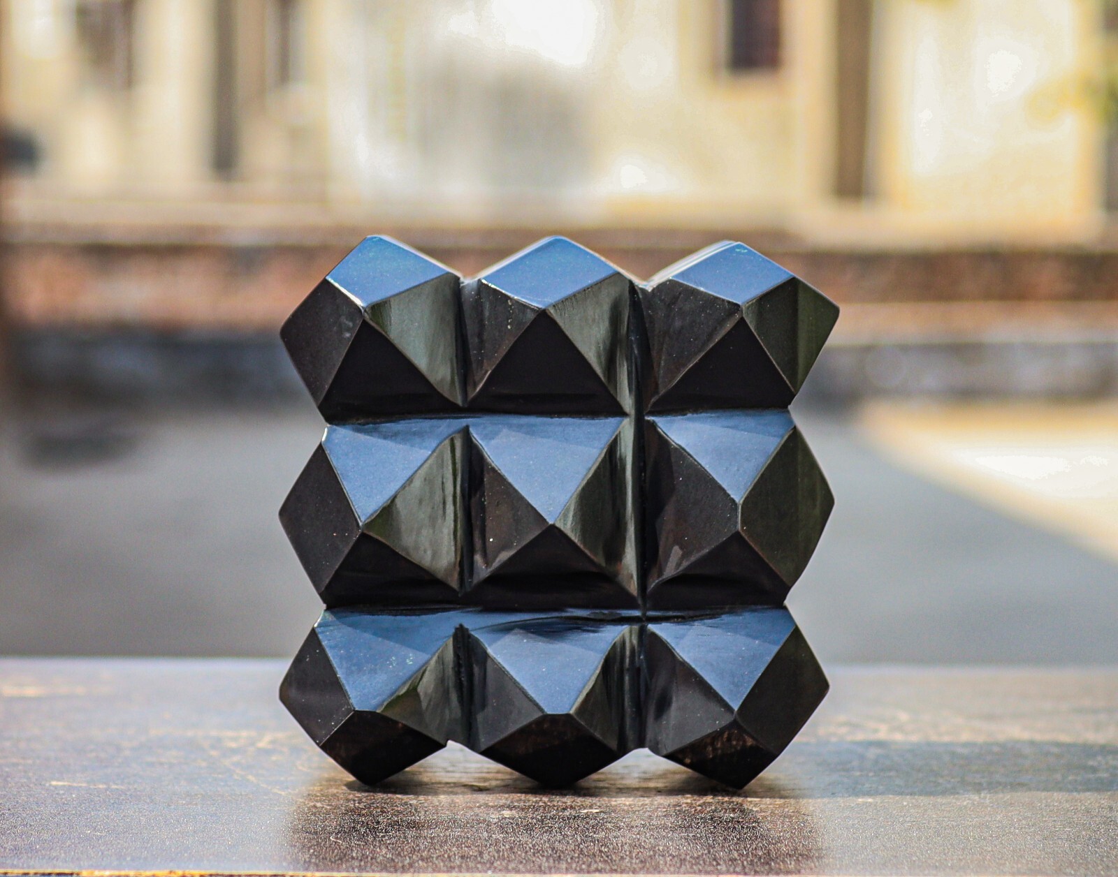 100MM Black Tourmaline Crystal Healing Chakra Stone Metaphysical Pointed Cube