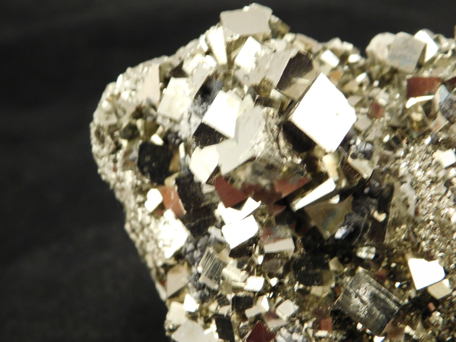 wOw! LARGER! Nice and 100% Natural Pyrite CUBE Cluster Peru 529gr