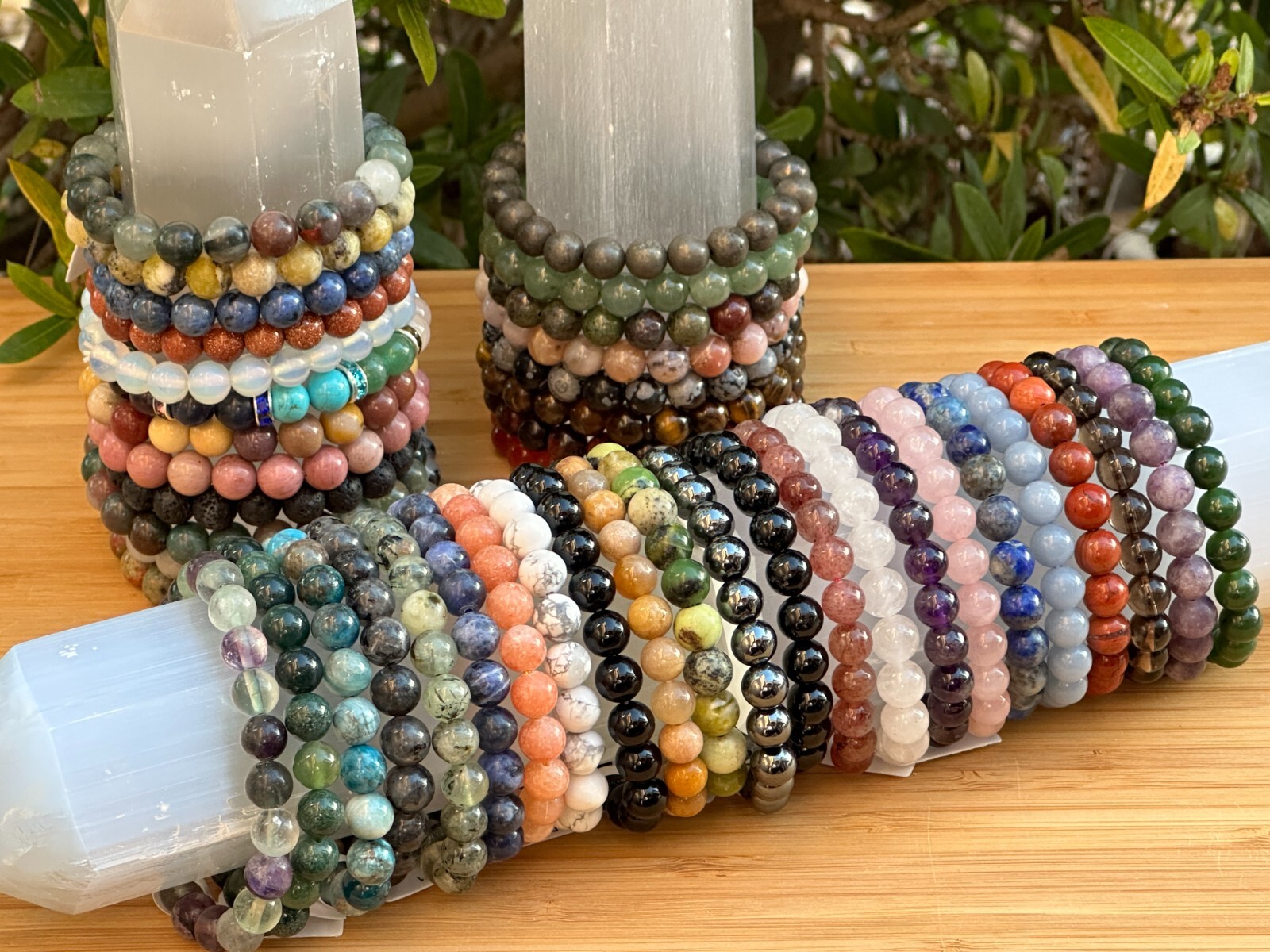 Grade A++ 80 Types Gemstone Bead Bracelets, Genuine Crystals Bead Stone Bracelet
