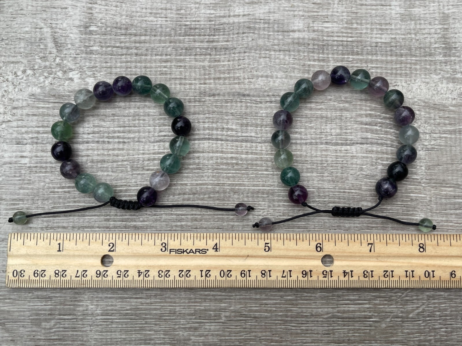 Grade A++ Fluorite Crystal Adjustable Bead Bracelet 10mm, Genuine Gems Bracelet