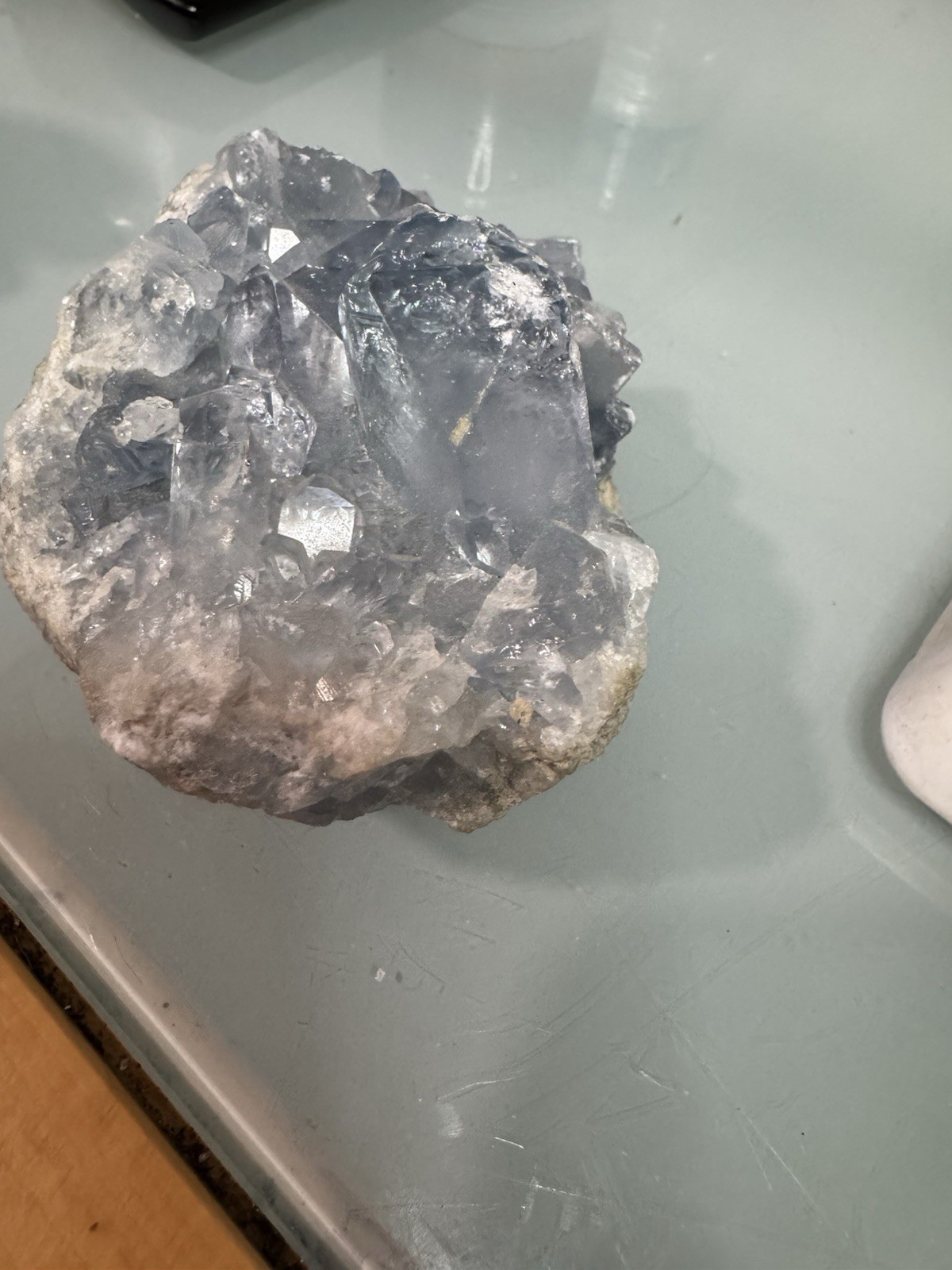 1..8 Lbs Natural Blue Celestite Geode Quartz Crystal Mineral Specimen Healing