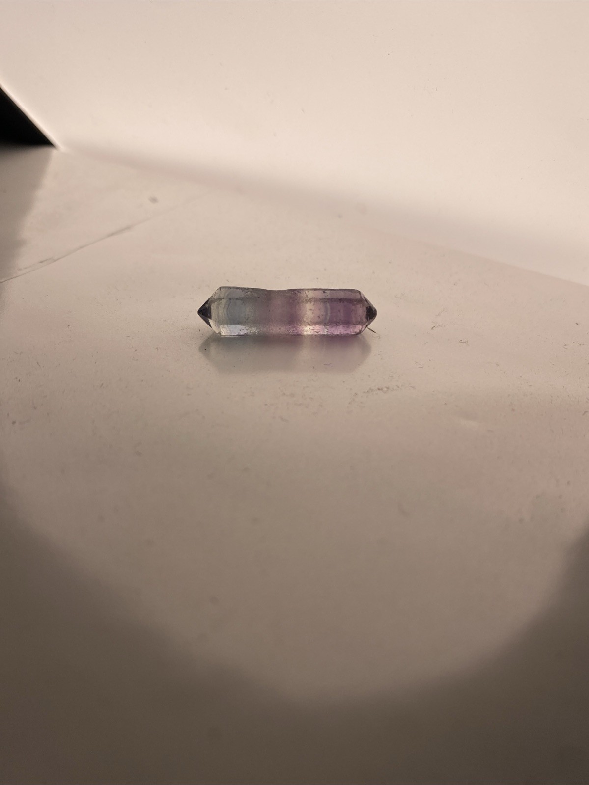 Rainbow Fluorite Double Terminated Crystal Point 1.3″ Wand Reiki Chakra Healing