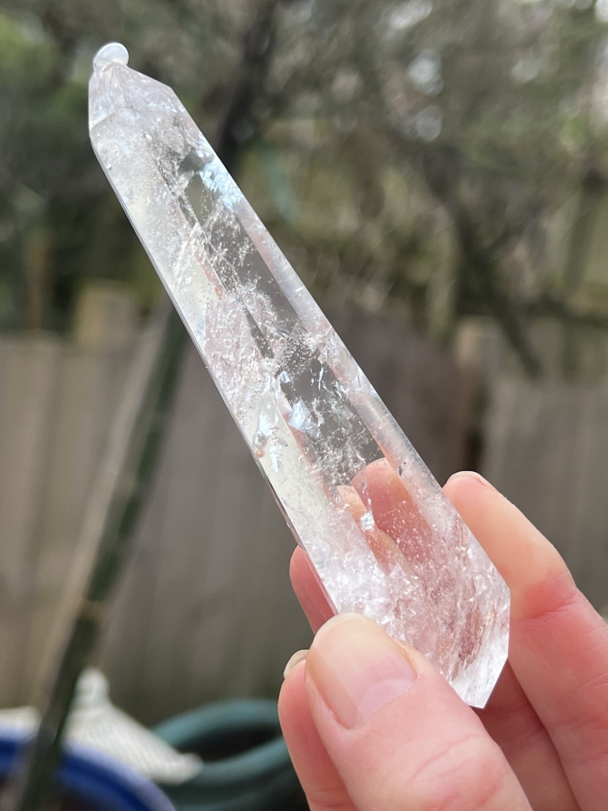 Clear Quartz Point Wand Brazilian AAA+ Double Terminated 10 Rainbows 🌈