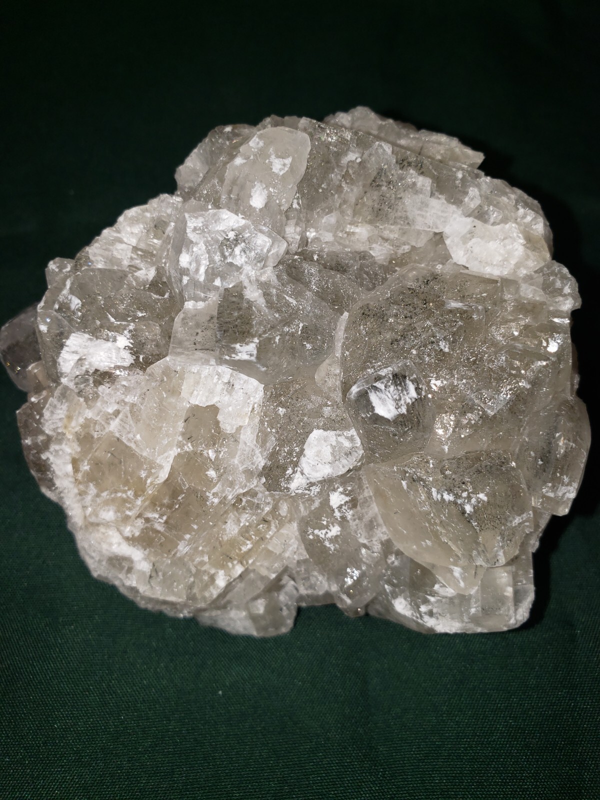 Large Calcite Crystal with Pyrite veins Yellow/White/Clear 3.6 oz