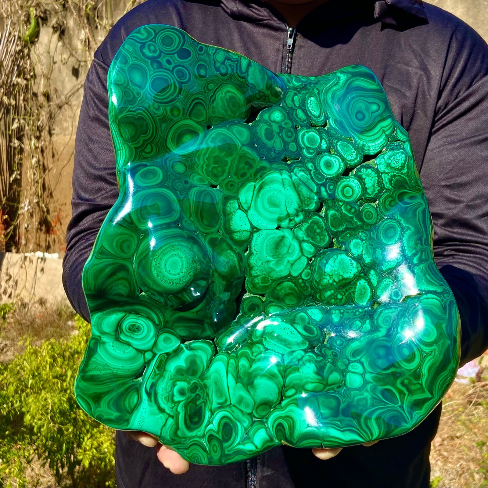 17.63LB Natural Polished Malachite Mineral freeform specimen Reiki Stone Healing