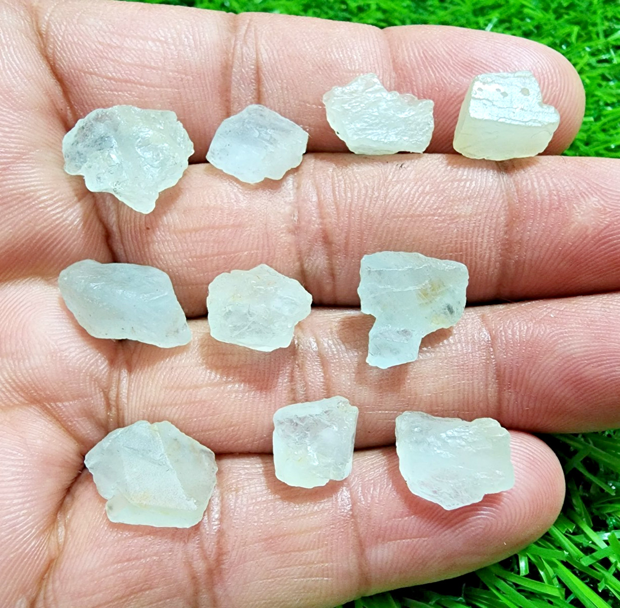 Rare Blue Aquamarine Gemstone Rough 10Pcs Lot 9-16mm Aquamarine Raw Stones