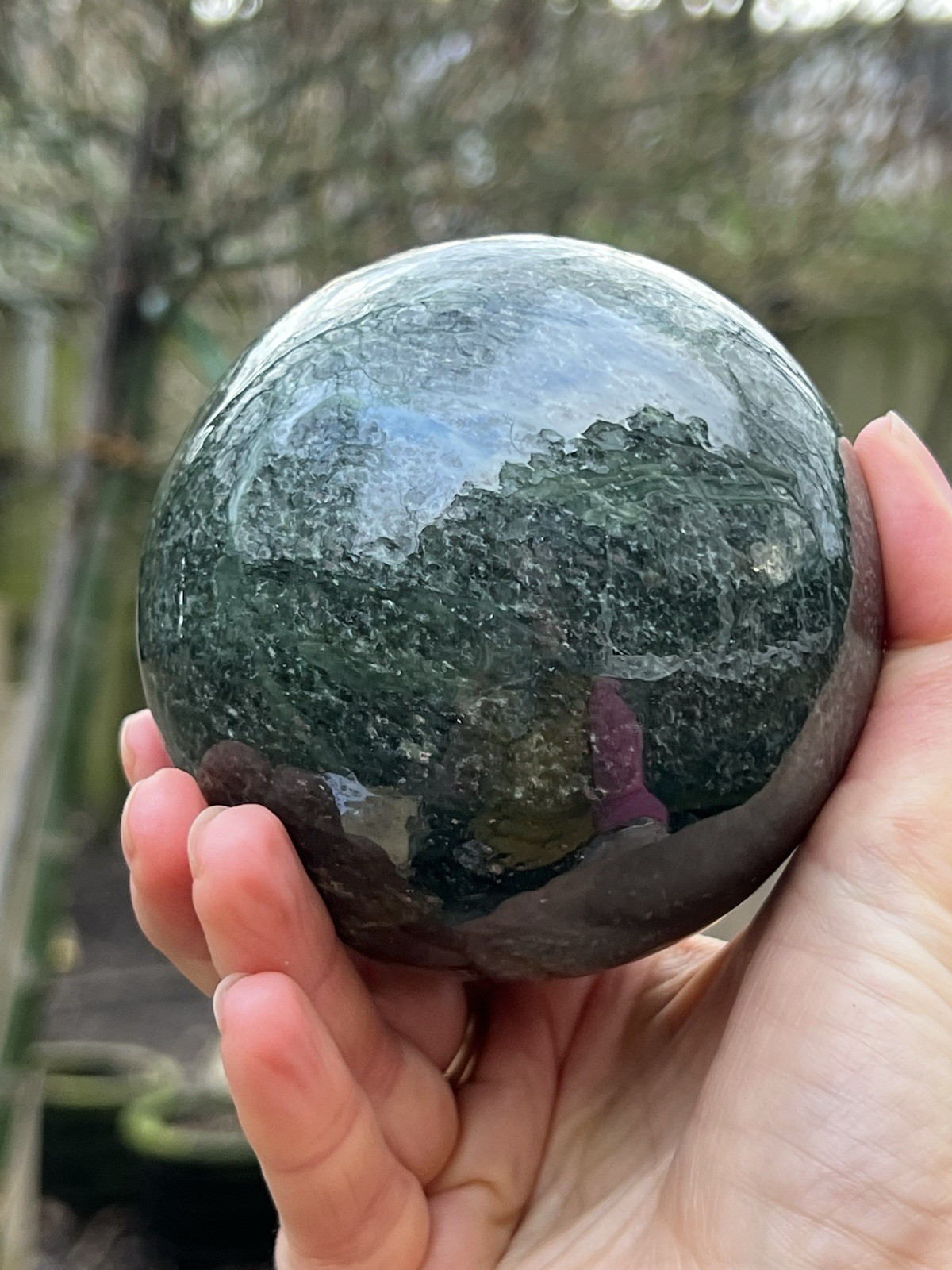 Jade Nephrite Himalayan Large Ball 1054g 87mm 11