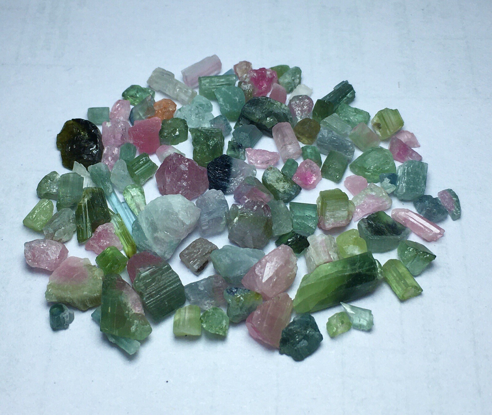 Tourmaline crystals Multiple Colors Lot