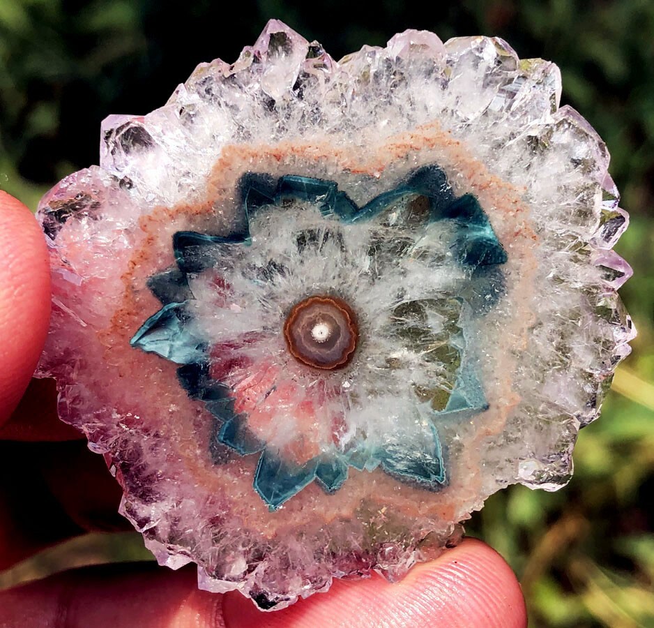 100CT WOW! Boutique Natural Trapiche Star Green Amethyst Flower Specimen ip1377
