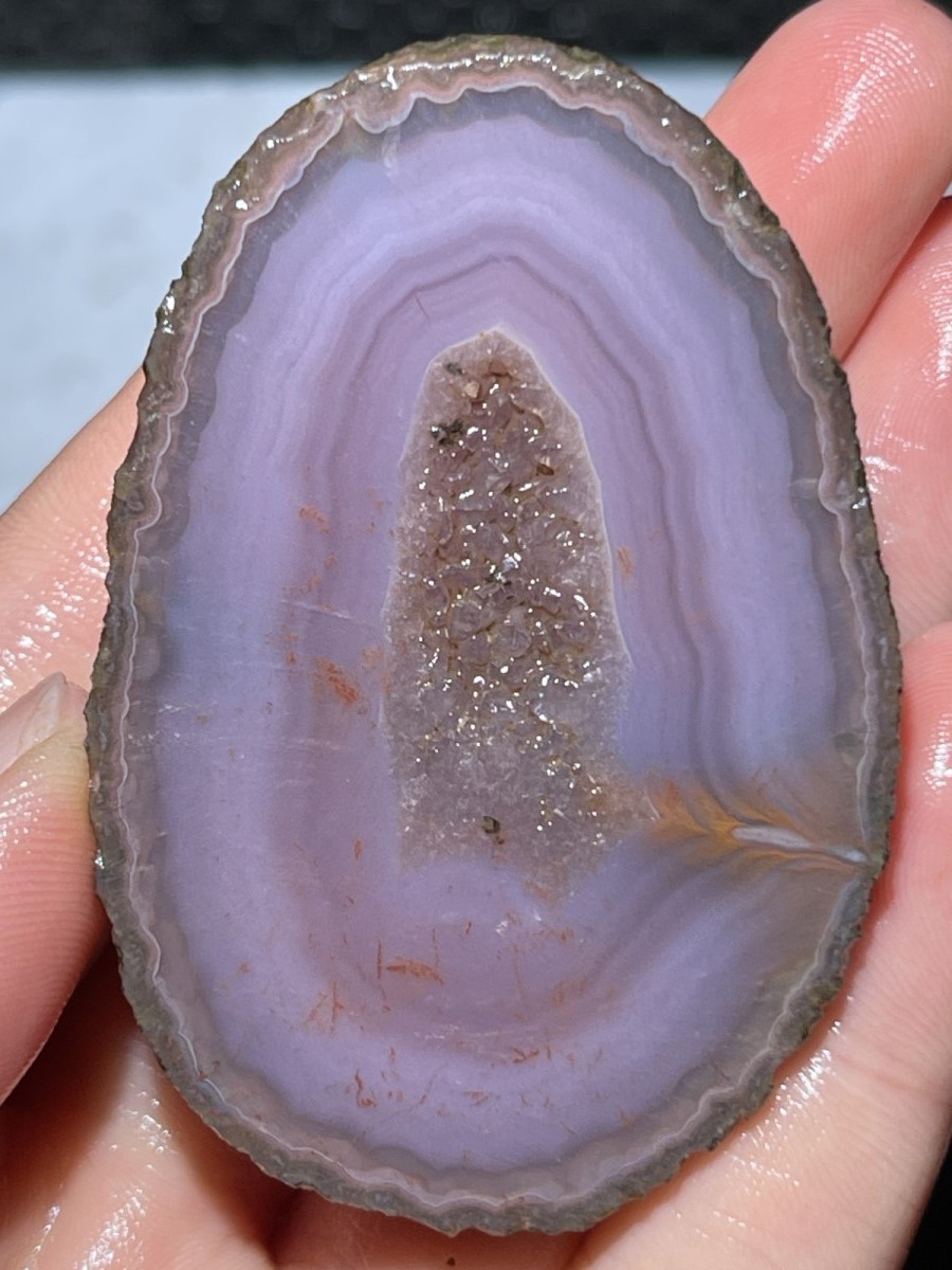 Rough Unpolished pink China Agate Achat Nodule Specimen Xuanhua Hebei 104g 75