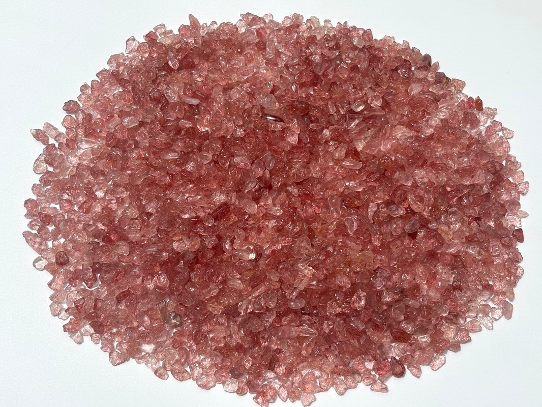 2000 Carat STRAWBERRY QUARTZ Mini Chips Tiny Gemstones Tumbled Crystal 5-8mm