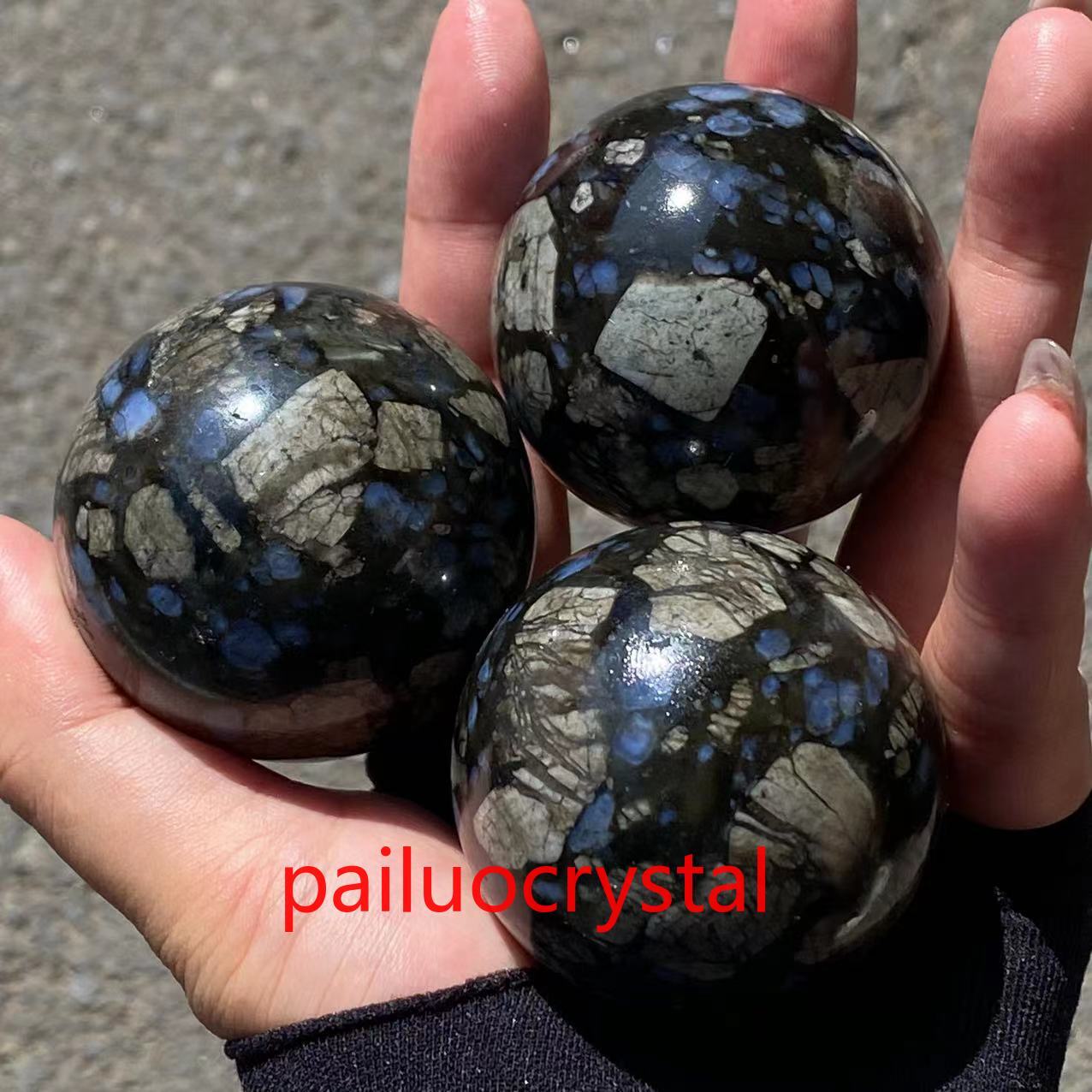 50mm+ Natural Rhyolit Ball Quartz Crystal Sphere Reiki Healing Mineral Gem 1pc