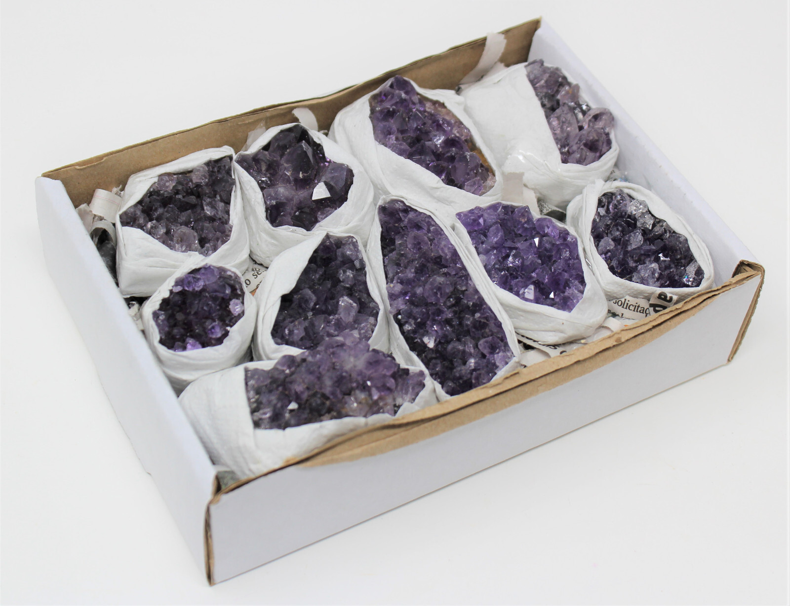 Wholesale Bulk Natural Amethyst Crystal Clusters: 6-9 Piece Lot (Quartz Geode)