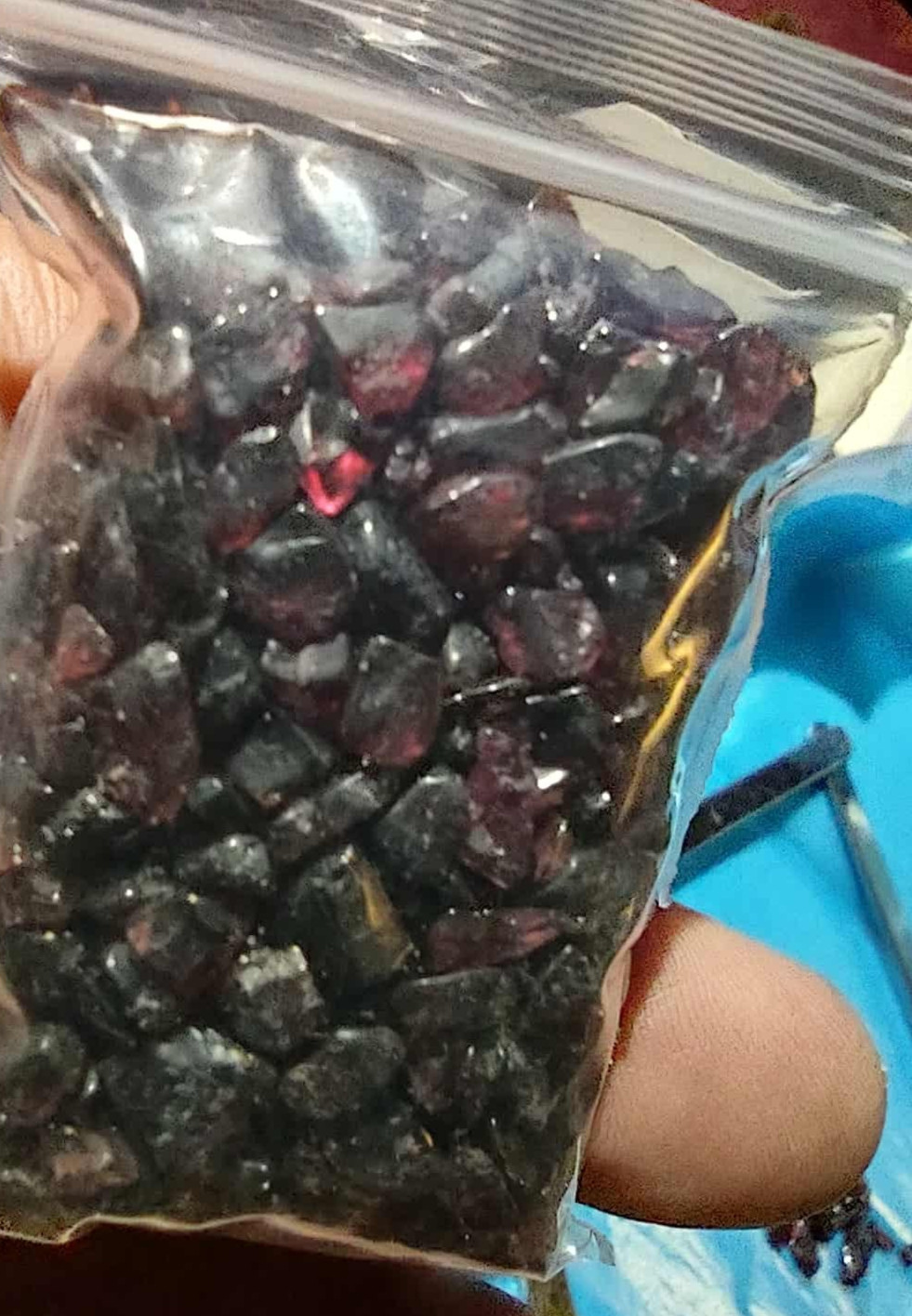 ~ Black Cherry Diamonds 🍒 Natural Earth Mined River Tumbled Loose Garnets 1.0lb