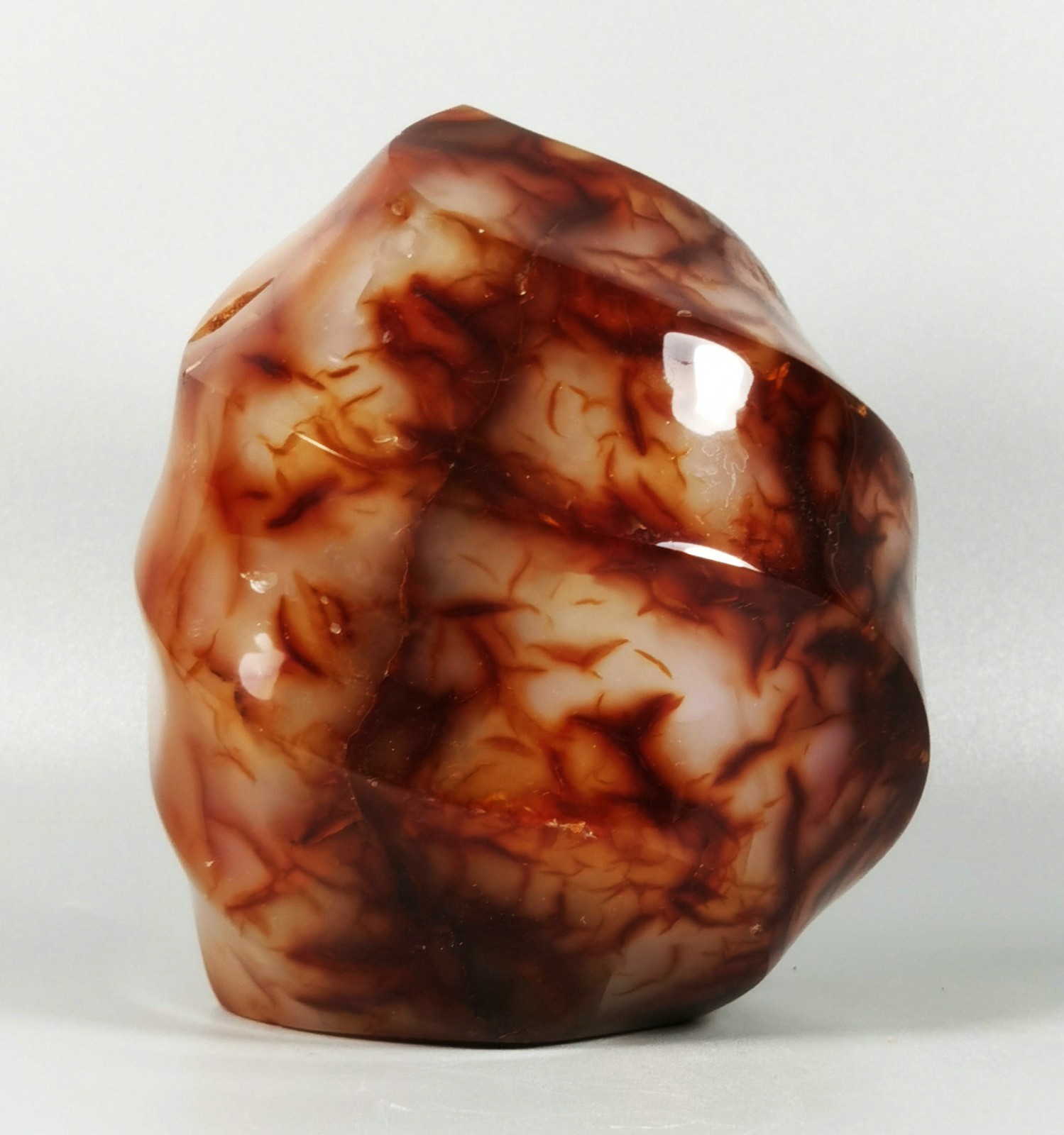 RARE Red Carnelian Agate Crystal Flame Reiki Stone Healing