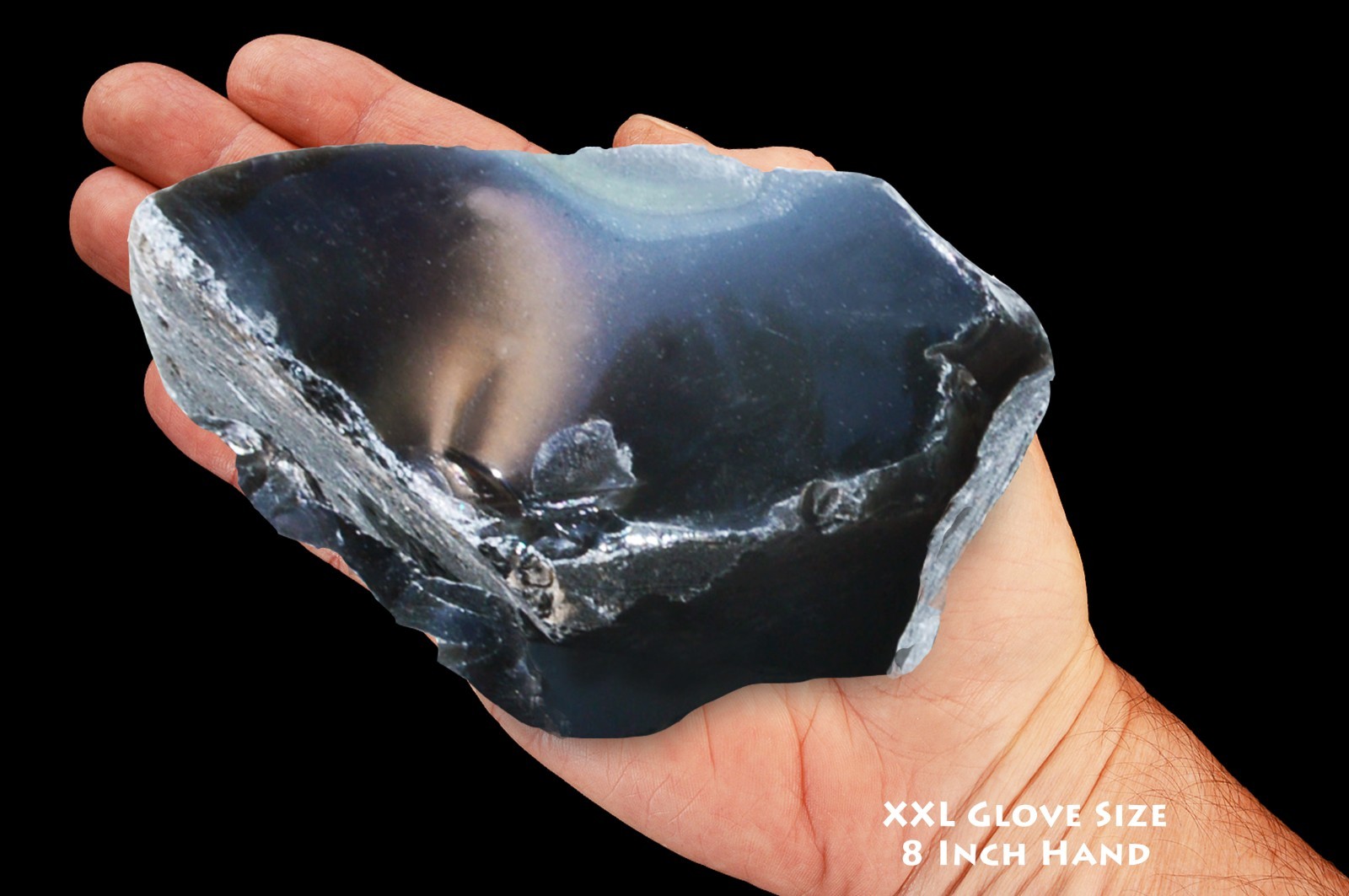 RAINBOW OBSIDIAN 5 1/2″ 1 1/2 – 2 Lb Davis Creek Lapidary Raw Rock Mineral Stone