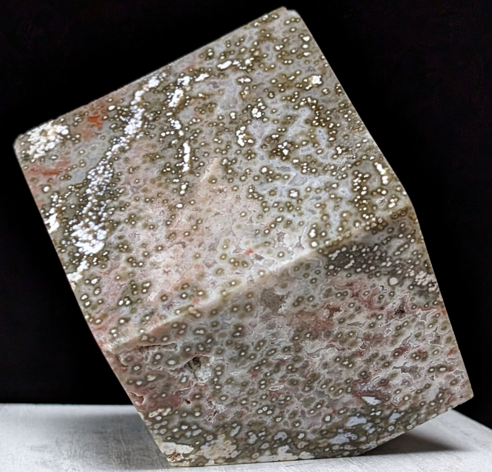 Ocean Jasper Cube Square Crystal Large Big Gemstone Mineral Reiki Orb OJ Reiki