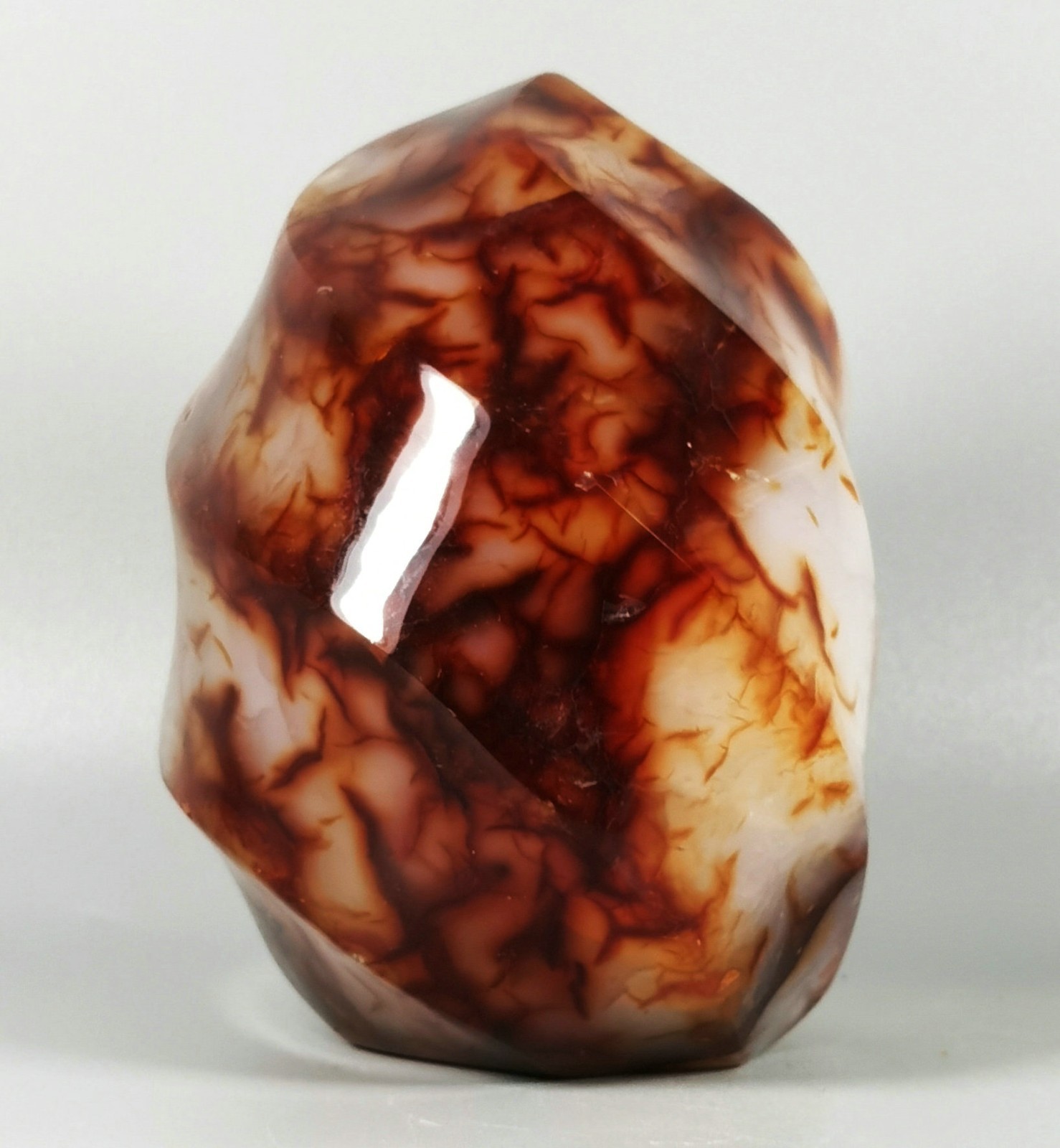 RARE Red Carnelian Agate Crystal Flame Reiki Stone Healing