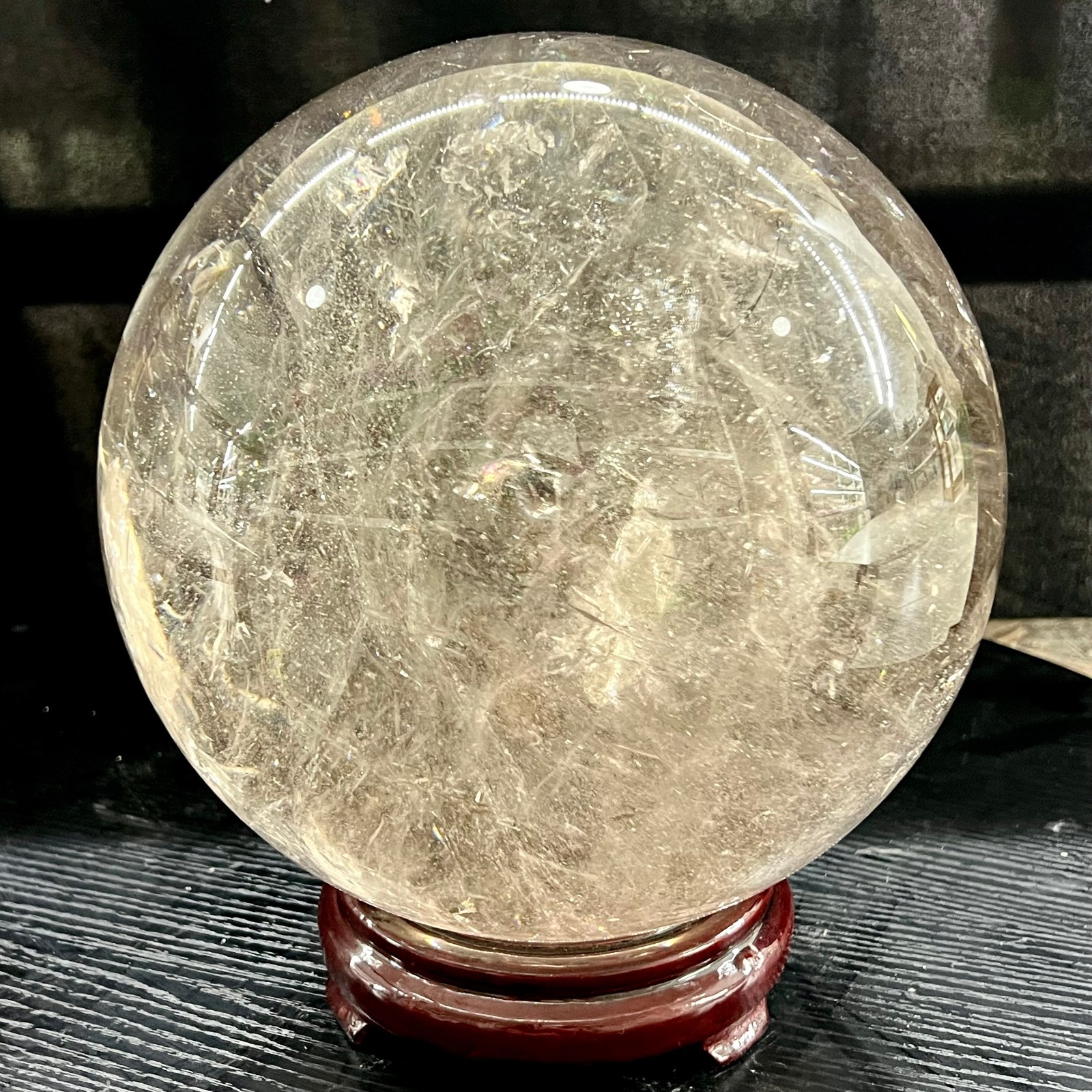 42LB Top Natural Clear Quartz Sphere Crystal Ball Reiki Meditation Gems Gifts