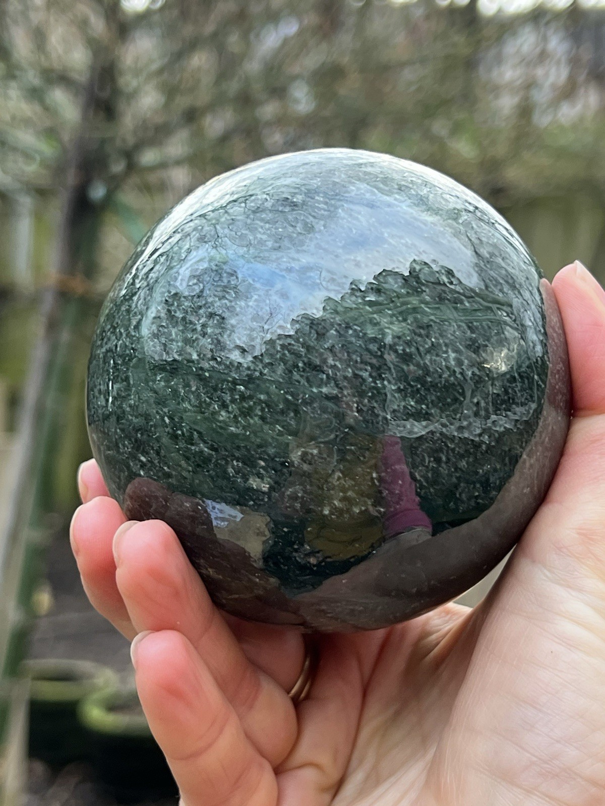 Jade Nephrite Himalayan Large Ball 1054g 87mm 11