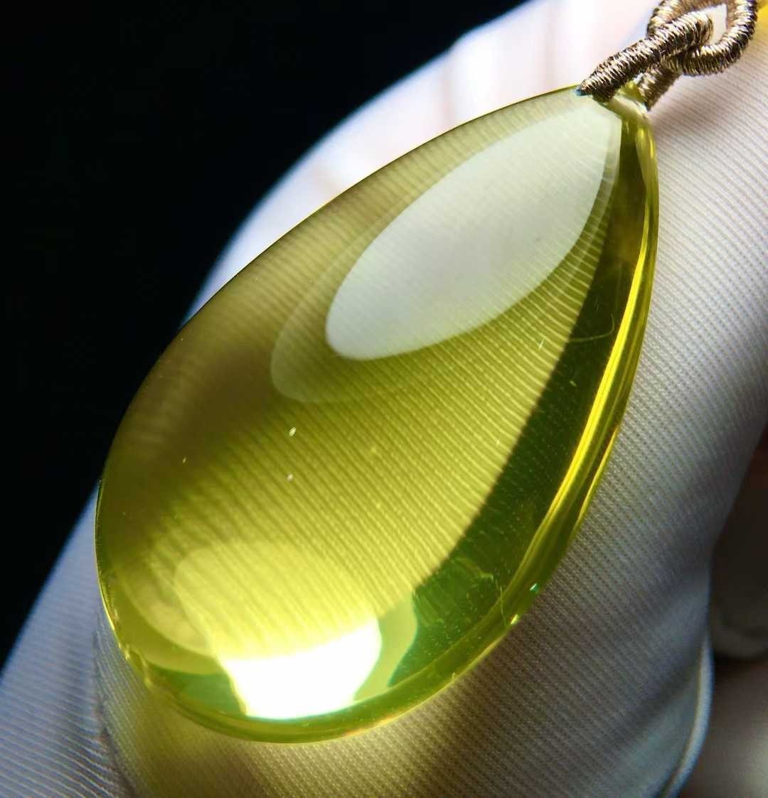 Genuine Natural Natural Yellow Citrine Quartz Pendant AAAAA