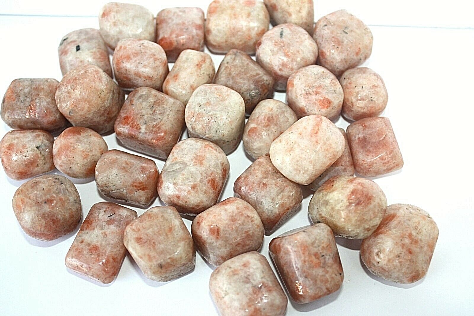 Three Sunstone Tumbled Stone Grade A 15-20mm Nice Flash Reiki Healing Crystal