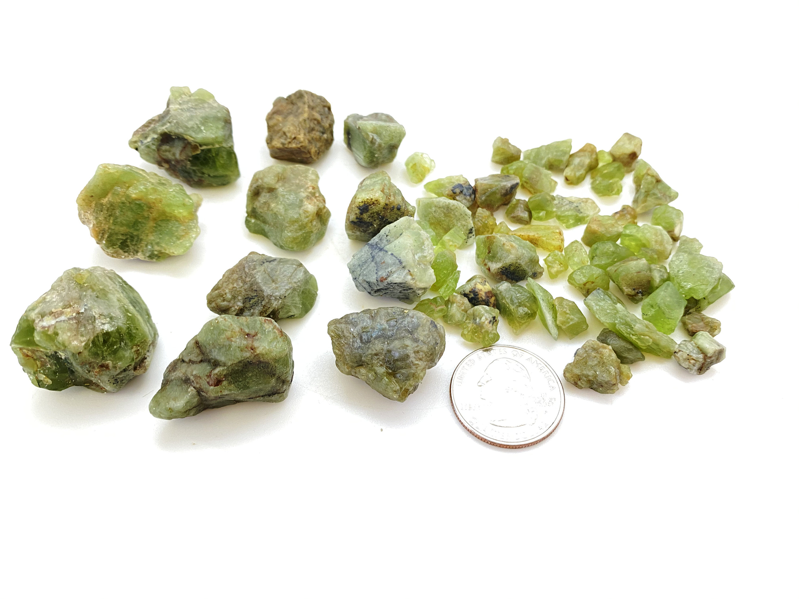 Raw Peridot Stone (1 to 55 gram) Natural Rough Peridot Crystal from Pakistan