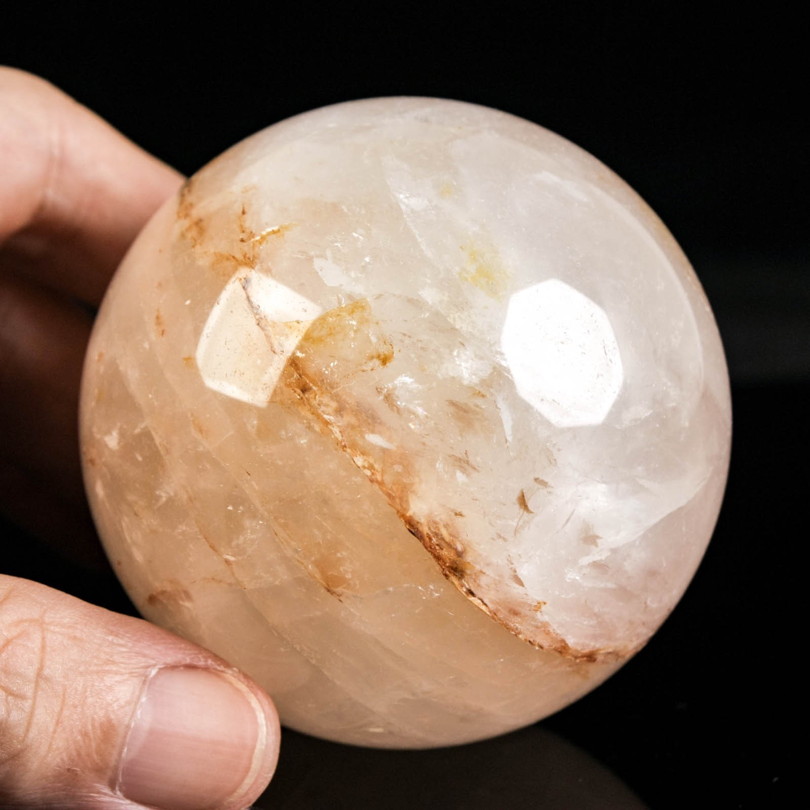 2.6″ 13.4oz Fire Quartz Sphere Natural Hematoid Quartz Crystal Ball Specimen