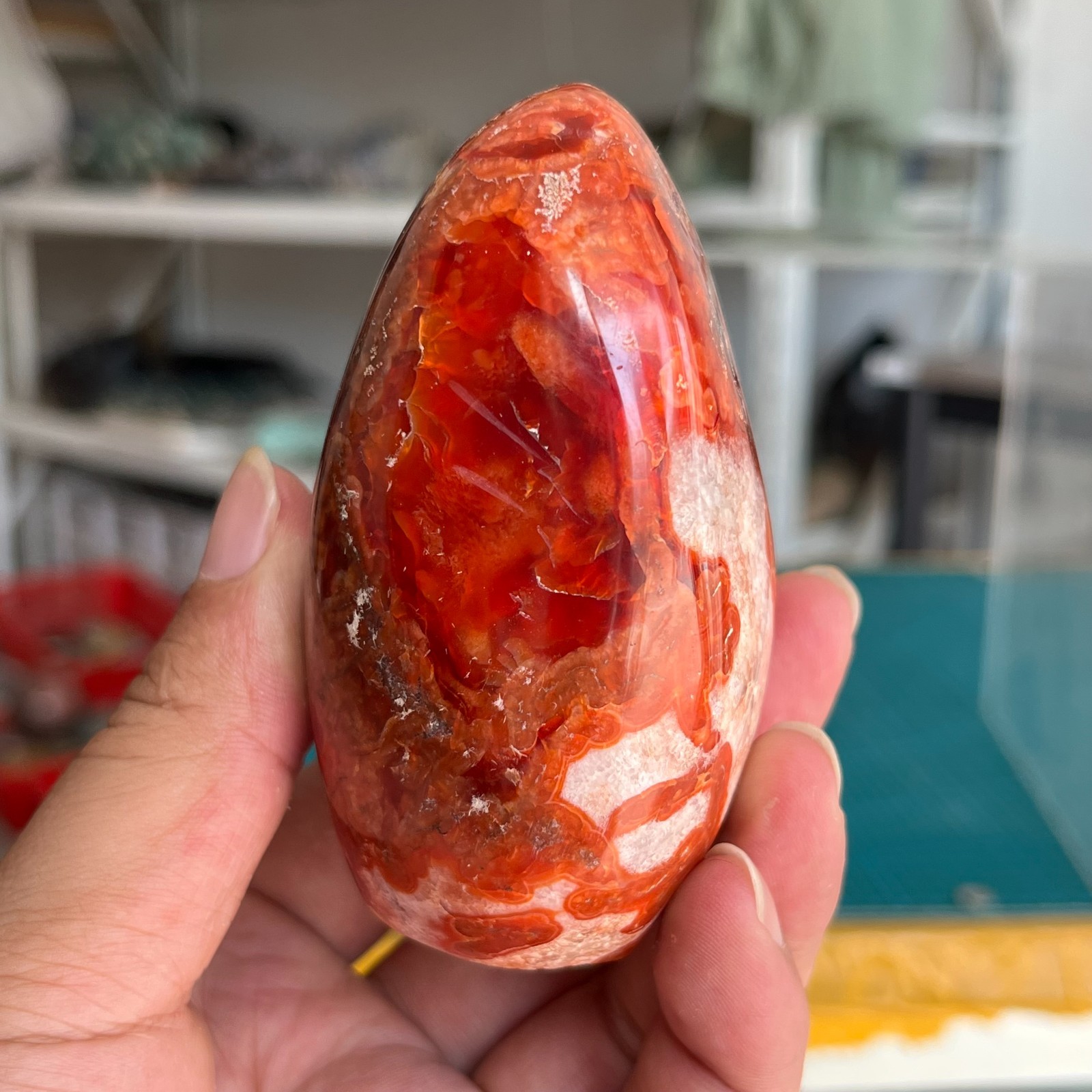 420g High Quality Natural Red Agate Carnelian Crystal Mineral Specimen Healing