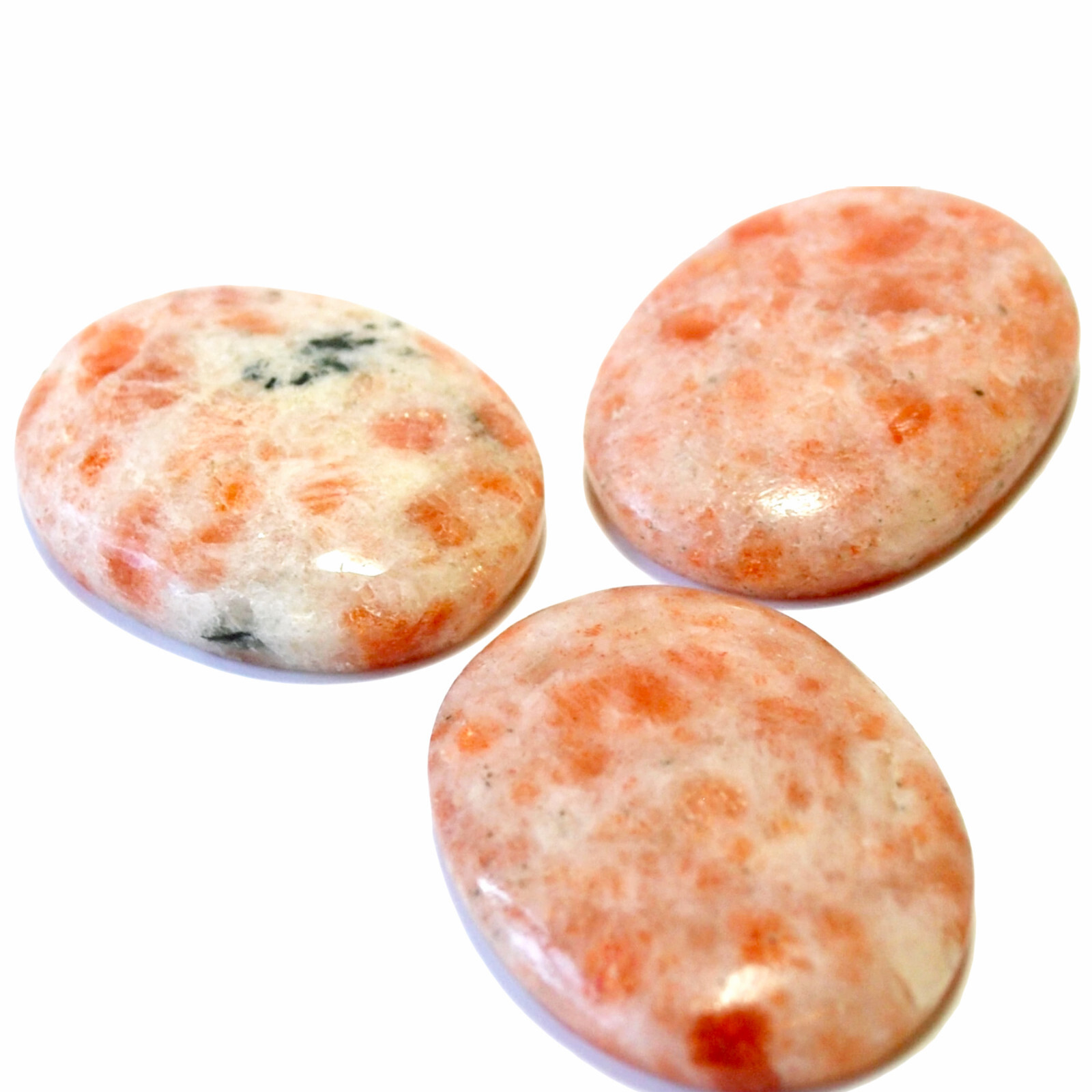Golden Sunstone Palm Stone Orange Rock Crystal Healing Reiki Polish Worry Stone