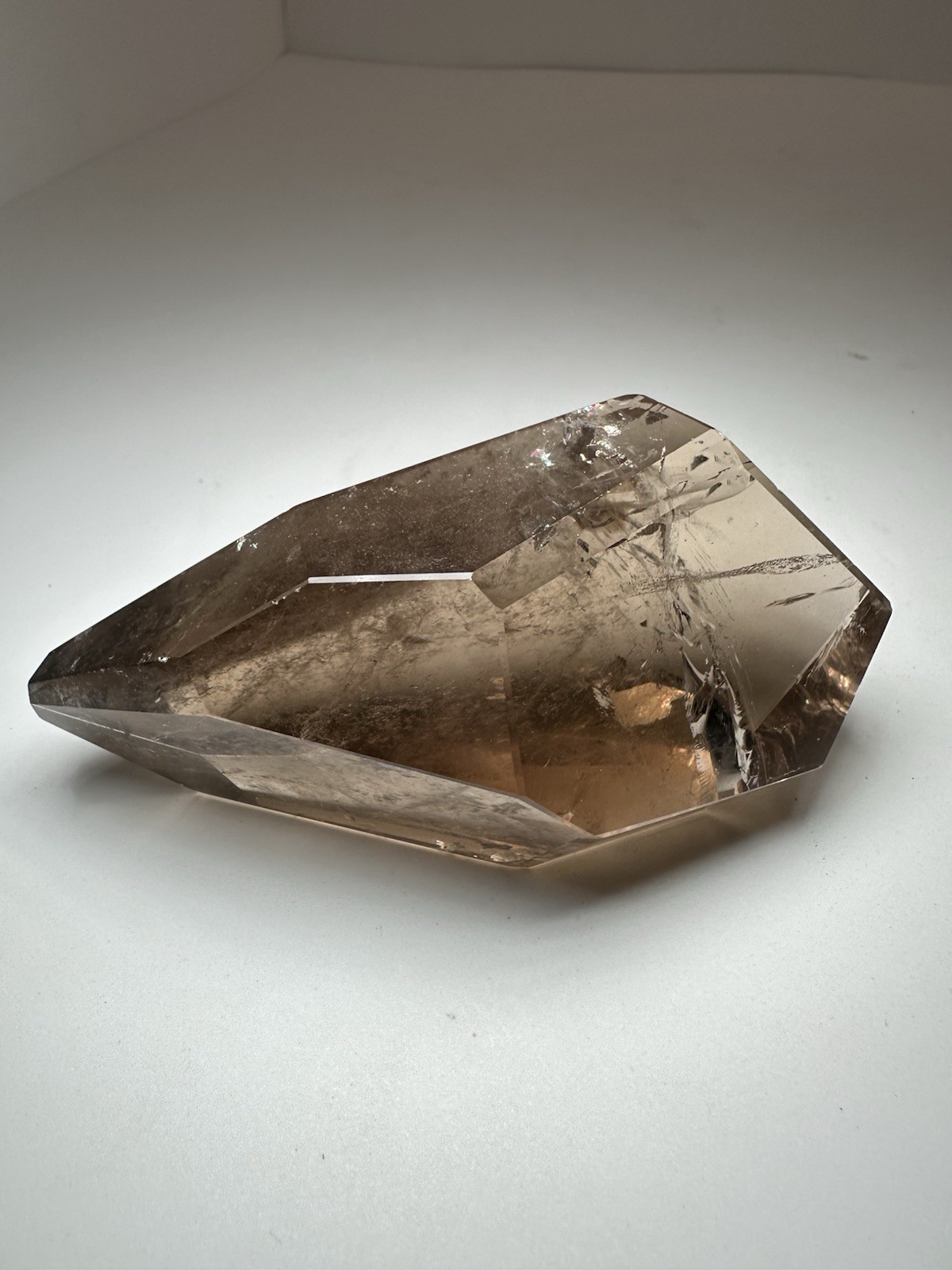 Smoky Quartz Crystal Point Double Terminated Polished 241g Natural