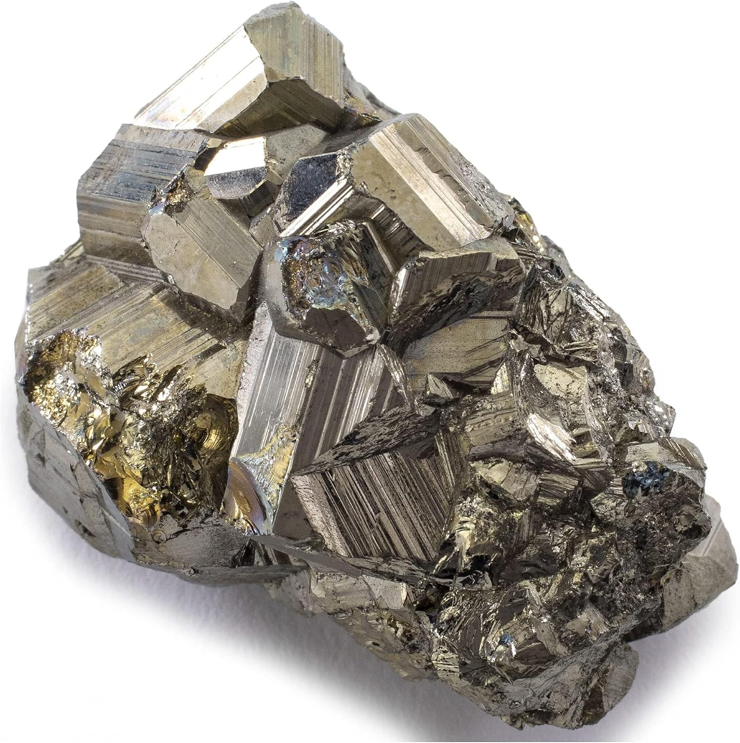 Natural Pyrite Cluster Stone from Peru High Energy Iron Piedra Pirita Crystal