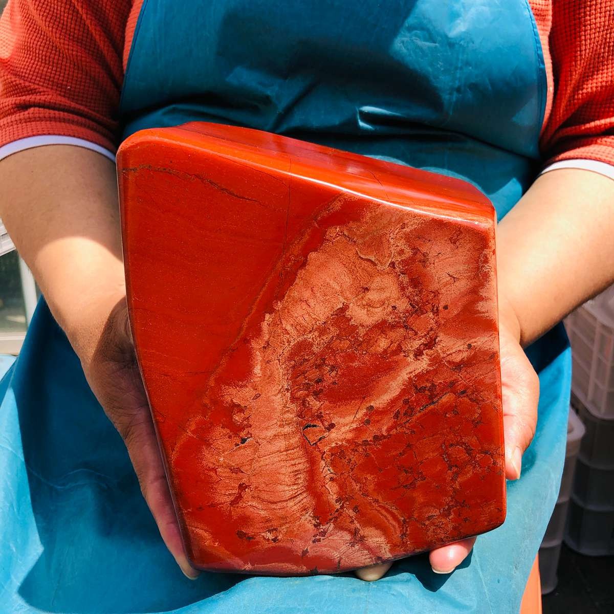 7640g Rare Natural Beautiful Red Jasper Mineral Crystal Specimen Healing 5446