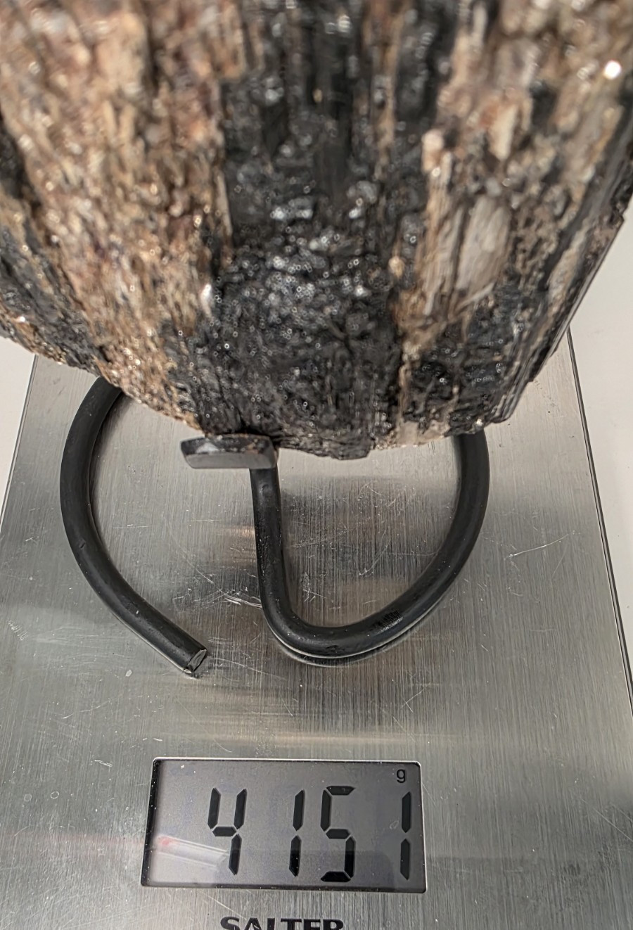9LB 10″ Large Black Tourmaline Chunk / Rod / Log, Natural Rough Free Stand