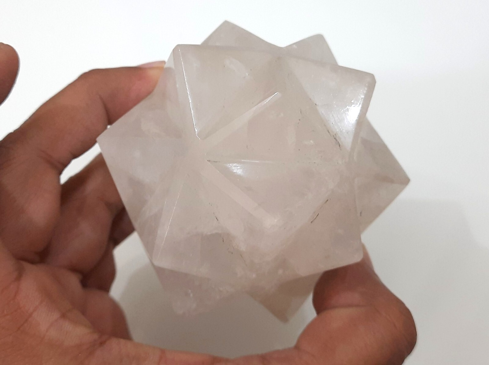 Lesser Stellated Dodecahedron Multiple Points Natural Crystal Crafted Star